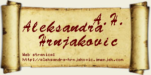 Aleksandra Hrnjaković vizit kartica